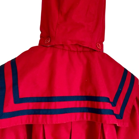 London Fog Sailor Ked Red Winter Coat Dress - Picture 7 of 12